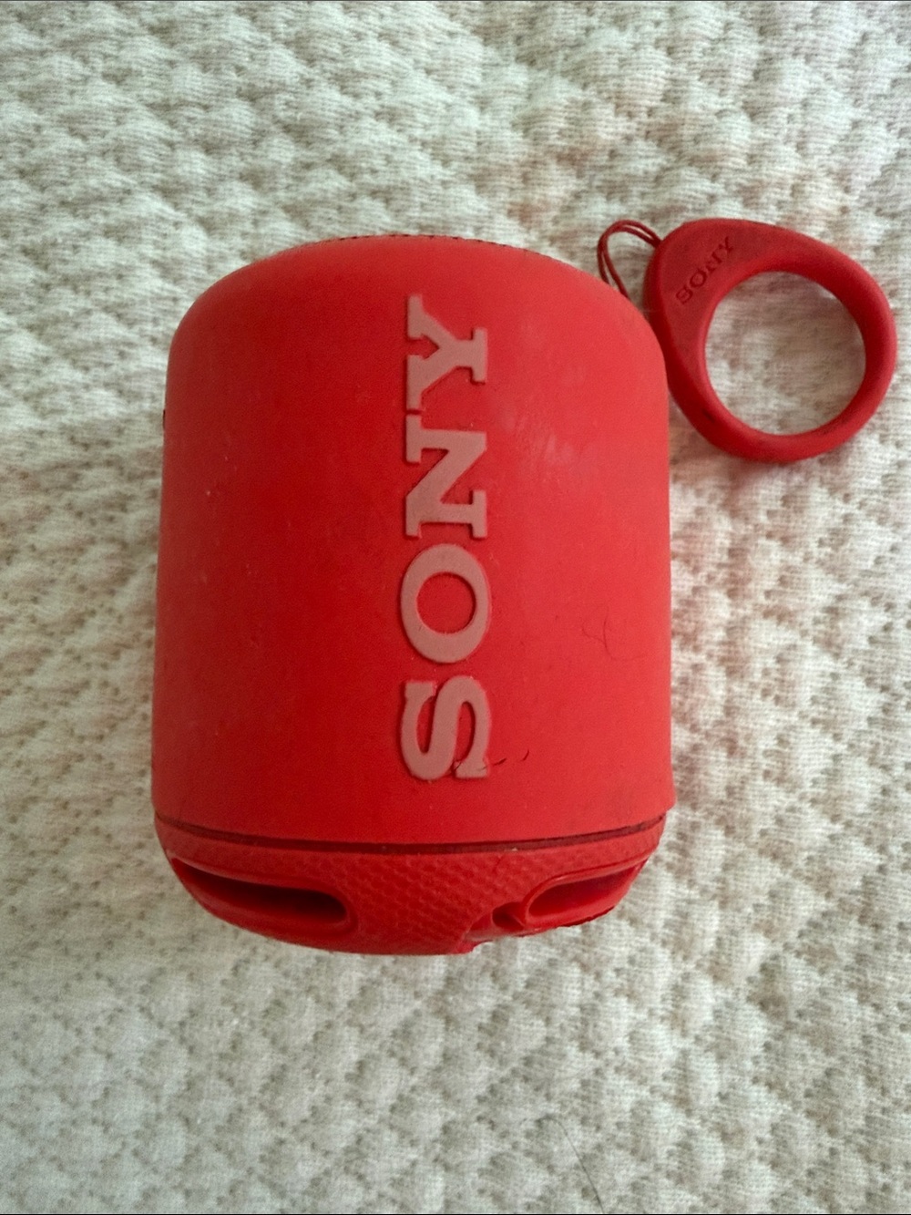 Sony Red Portable Bluetooth Speaker